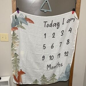 Woodland Adventure Baby Milestone Blanket